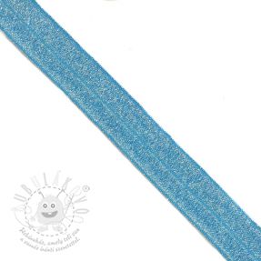 Szegőgumi glitter 20 mm blue