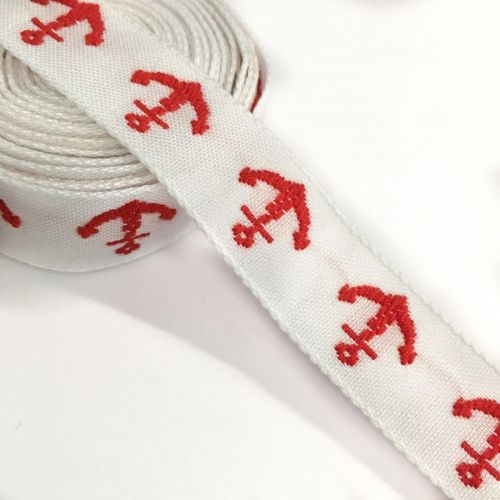 Szalag Anchor white/red