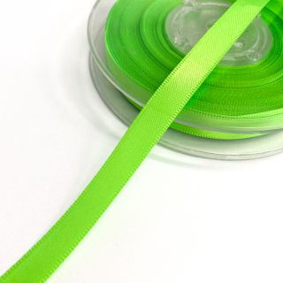 Kétoldalas szatén szalag 9 mm neon green