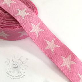 Szalag Stars pink/light pink
