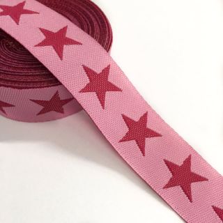 Szalag Stars pink/fuchsia