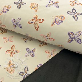 Softshell téli Butterfly ecru digital print