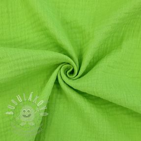 Dupla géz/muszlin NEON LIME GOTS